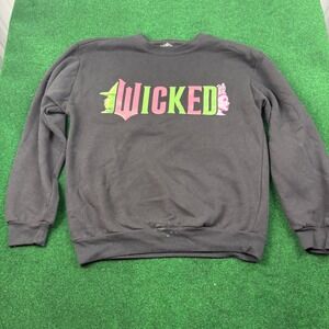 Wicked‎ The Musical Sweatshirt Black Small S Universal Studios Witch Broadway